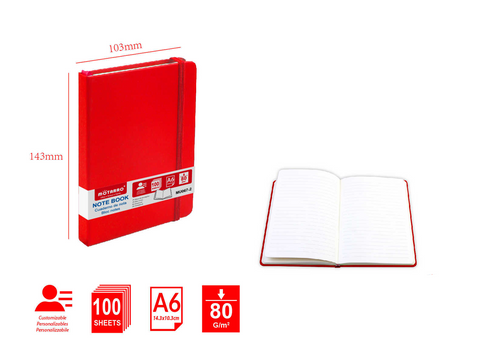 MU067-2 CUADERNO DE NOTAS A6 80G 100H