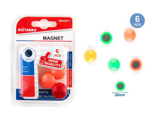 IMAN COLORES 20MM 6PCS