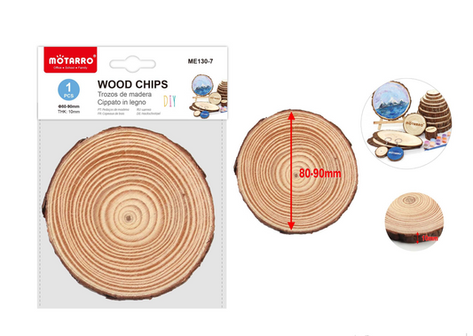 RODAJA DE MADERA 8-9*1cm 1pcs MANUALIDADES
