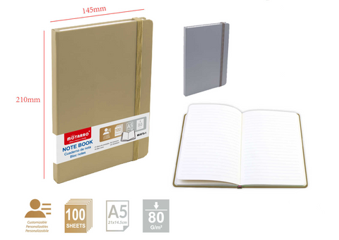 CUADERNO DE NOTAS A5 80G 100H