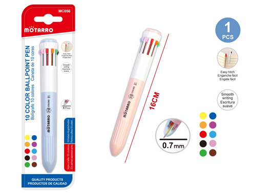 BOLIGRAFO DE 10 COLORES 0.7MM DISPONE 2 COLOR DIFENRENTE