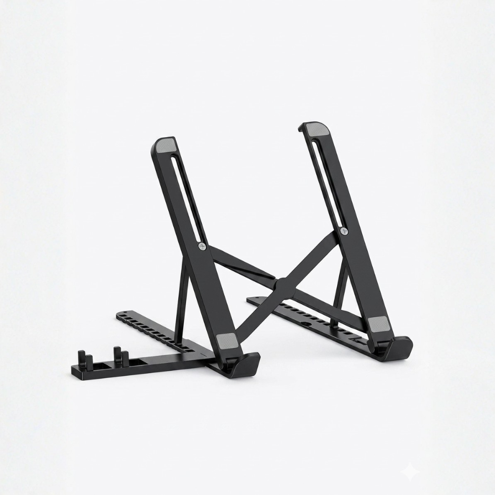 Atril Soporte para Ordenador Portátil y Tablet + Movil - Desk Setup Aluminio Plegable