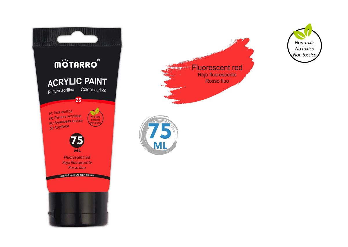 MP041-1 PINTURA ACRILICA 75ml ROJO FLUORECENTE