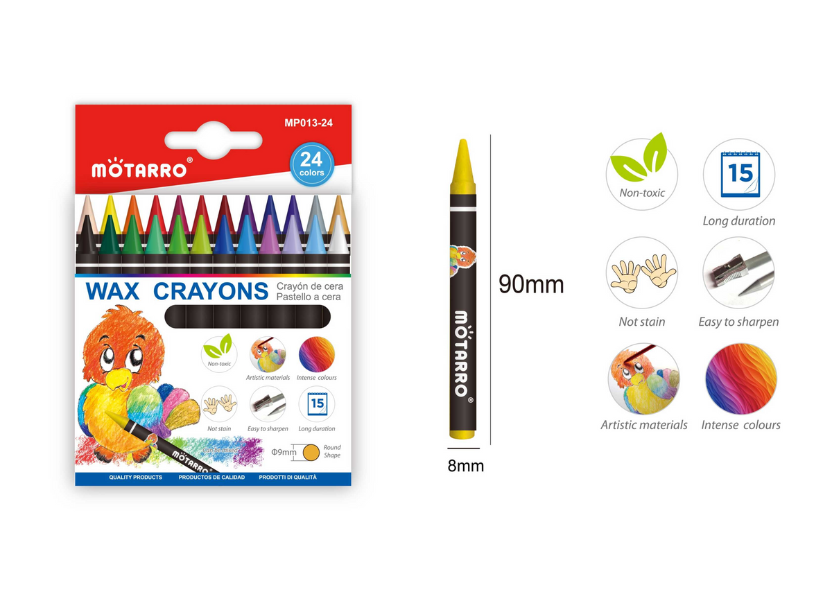CERAS DE COLOREAR  24 COLORES MP013-24