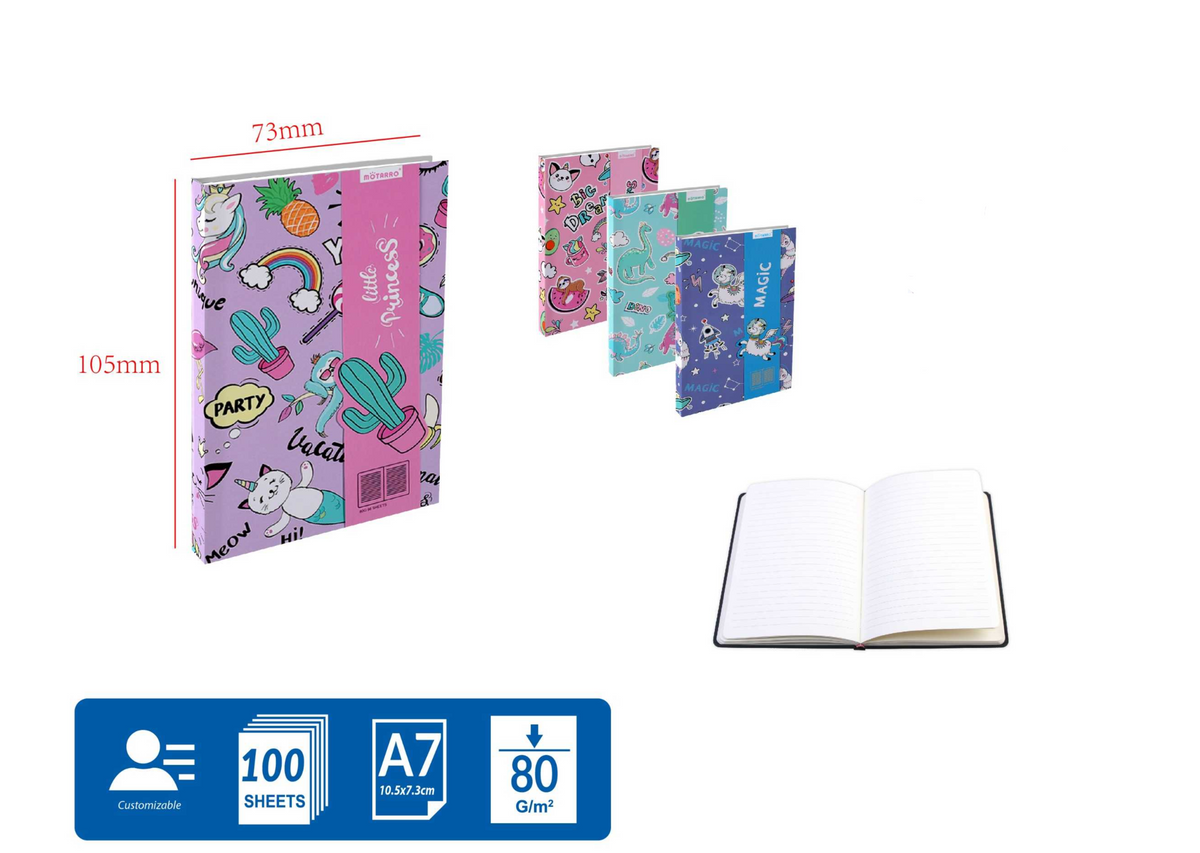 MU105-6 CUADERNO DE NOTAS A6 80G 100H