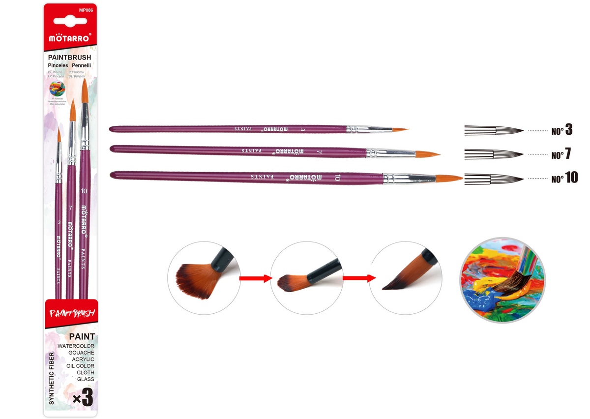 PINCELES 3PCS