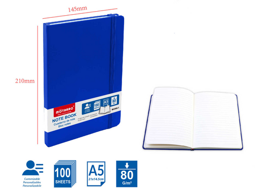 MU066-1 CUADERNO DE NOTAS A5 80G 100H