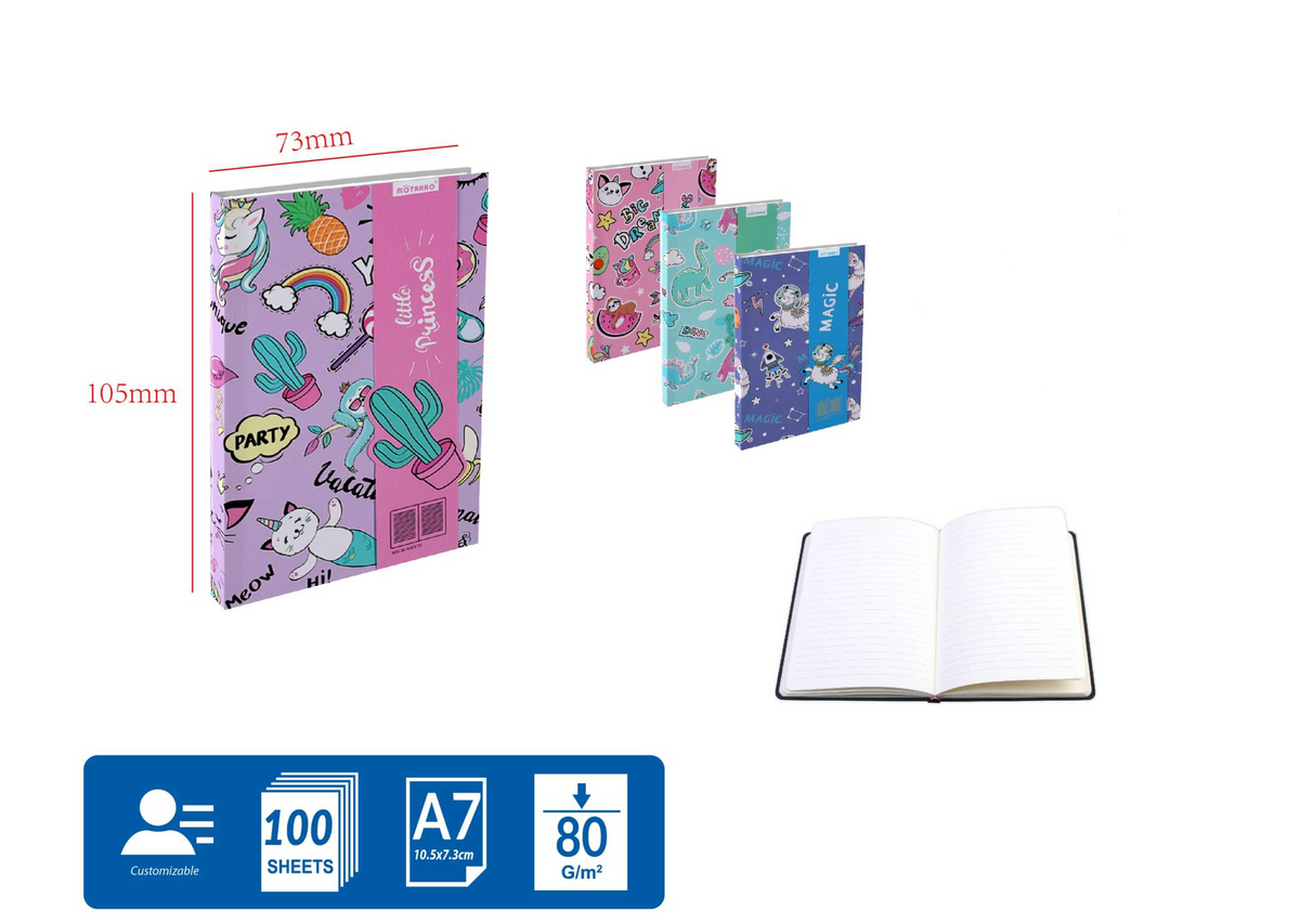 CUADERNO DE NOTAS A7 80G 100H
