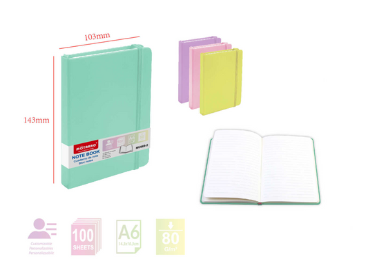 MU069-2 CUADERNO DE NOTAS A6 80G 100H