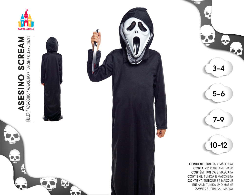 DISFRACE ASESINO SCREAM TALLA  5-6 20032