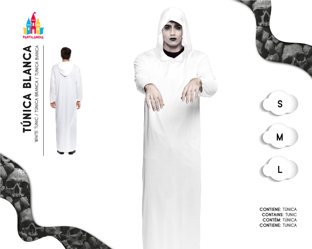 DISFRACE TUNICA BLANCA TALLA S 20754