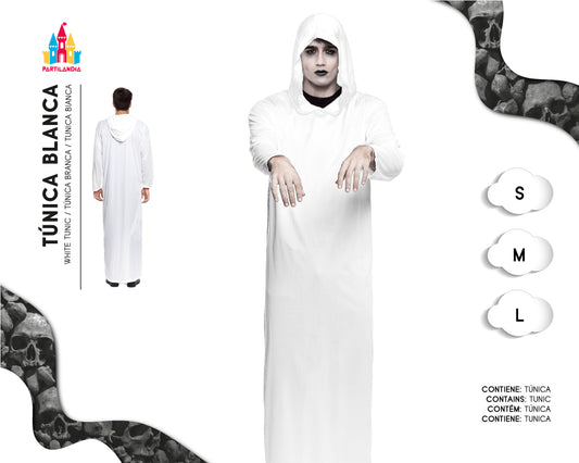 DISFRACE TUNICA BLANCA TALLA  M 20755