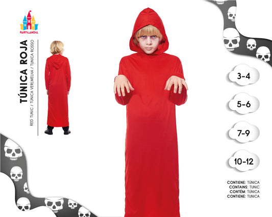 DISFRACE TUNICA ROJA TALLA  3-4 20757