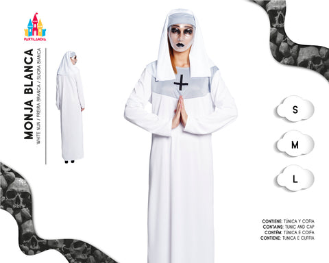 DISFRACE MONJA BLANCA TALLA M 22247