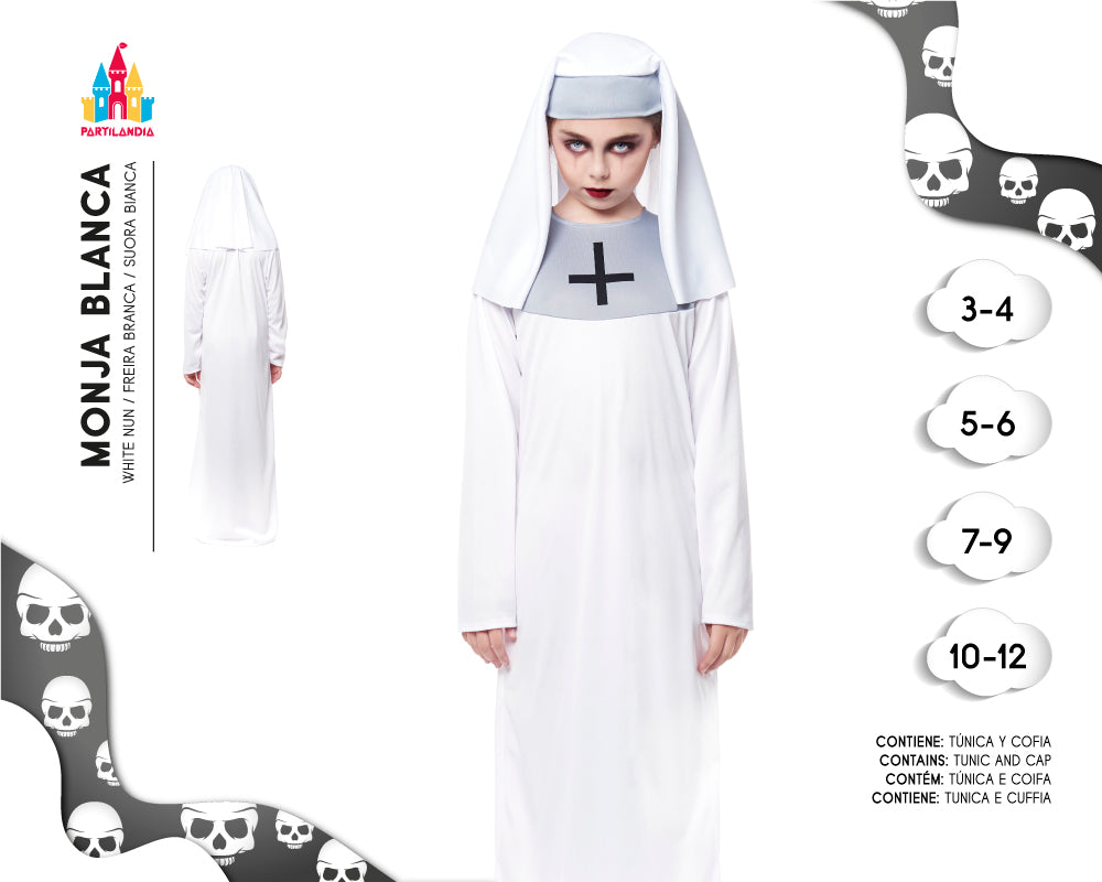 DISFRACE MONJA BLANCA TALLA 7-9 22251