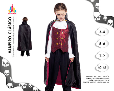 DISFRACE VAMPIRO CLASICO TALLA 3-4 22277