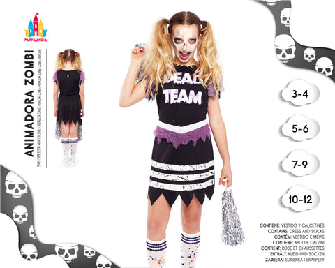 DISFRACE ANIMADORA ZOMBIE TALLA 5/6 22285