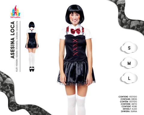 DISFRACE ASESINA LOCA TALLA S 22632
