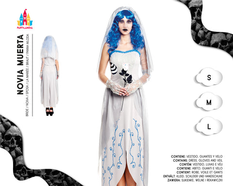 DISFRACE NOVIA MUERTA TALLA M 22693
