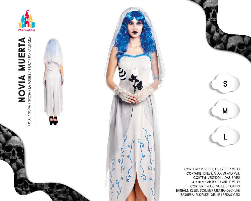 DISFRACE NOVIA MUERTA TALLA L 22694