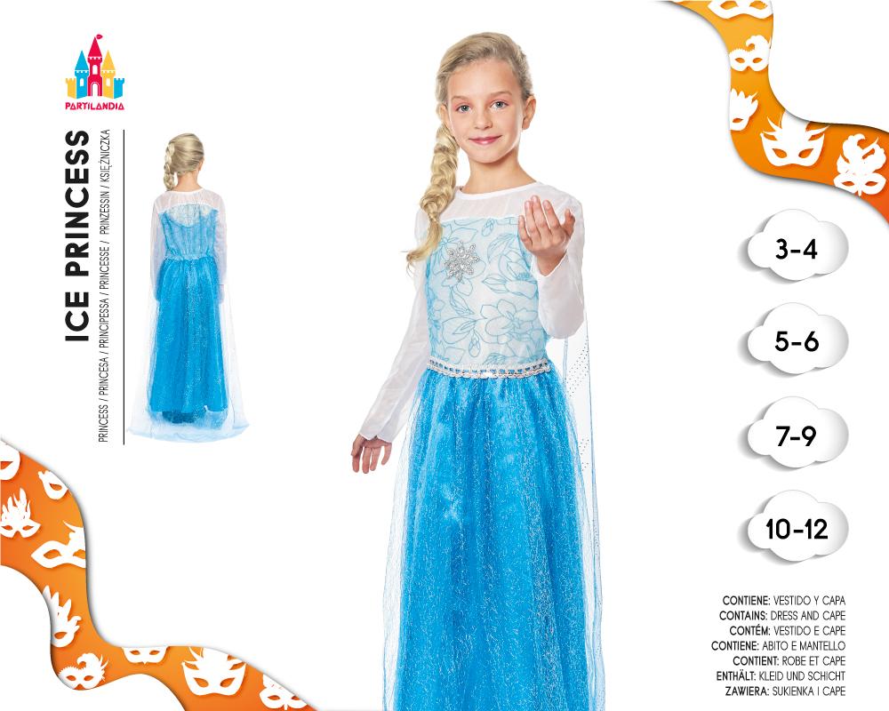 Disfraz Princesa de Hielo Infantil - Carnaval y Fiestas