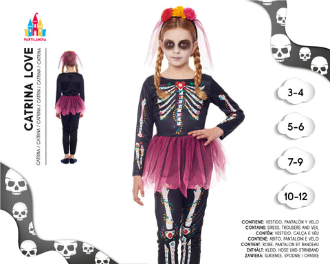 DISFRACE CATRINA LOVE TALLA 10-12 23118