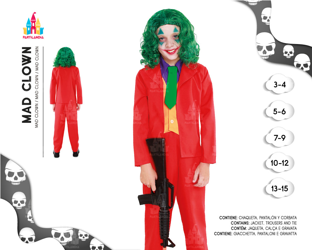 DISFRACE MAD CLOWN TALLA 10-12 23122