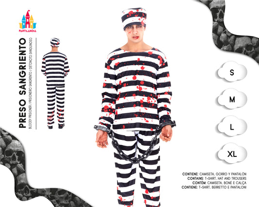 DISFRACE PRESO SANGRIENTO TALLA M 23273