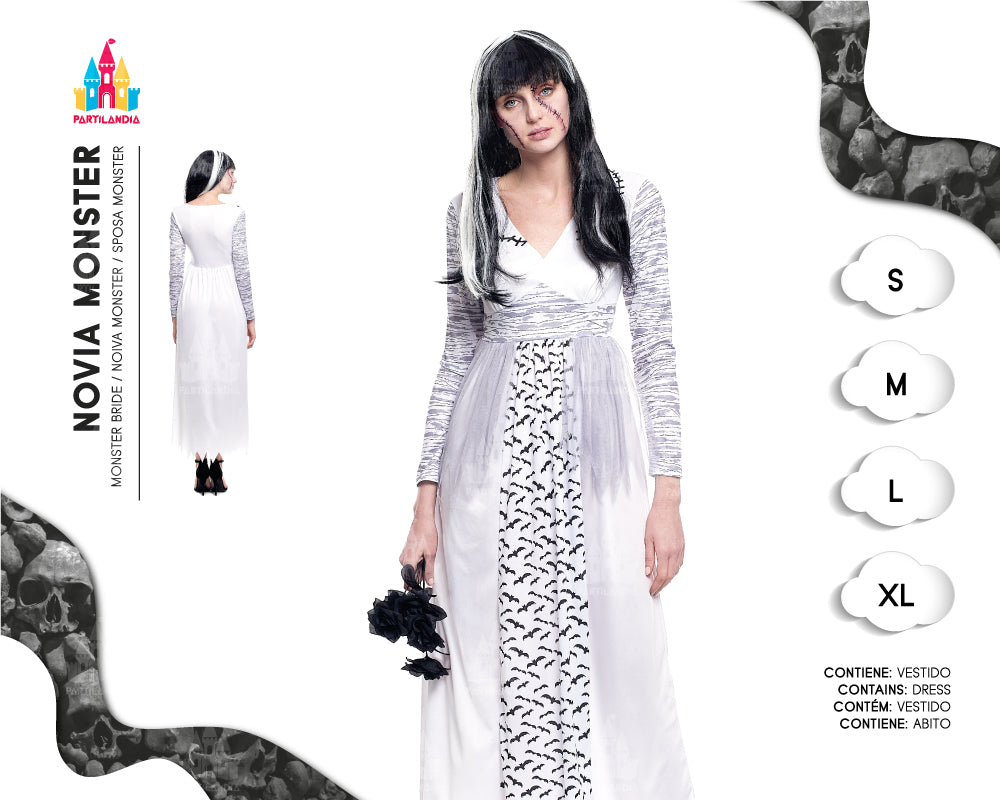 DISFRACE NOVIA MONSTER TALLA S 23467