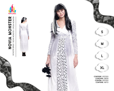 DISFRACE NOVIA MONSTER TALLA M 23468