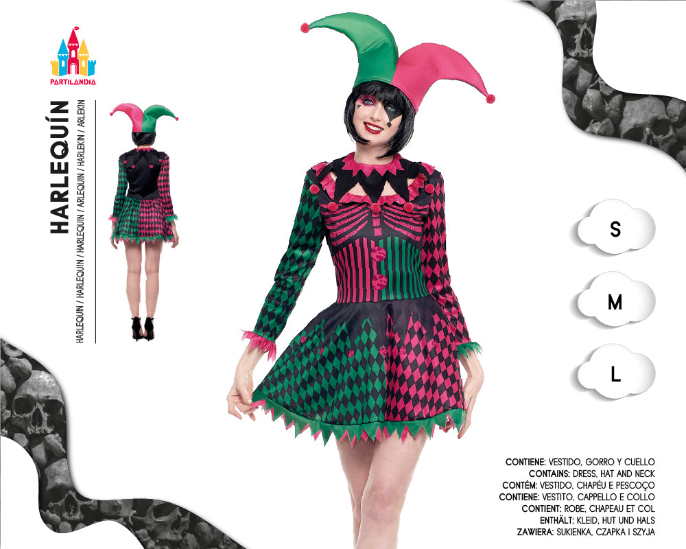 DISFARCE HARLEQUIN TALLA M 23476