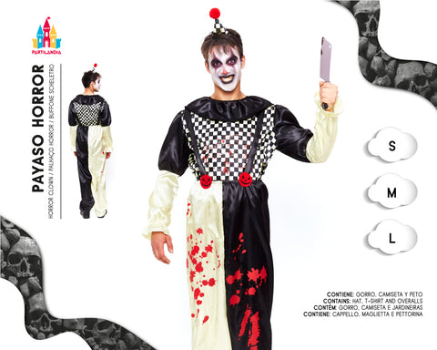 DISFRACE PAYASO HORROR TALLA  L 24442