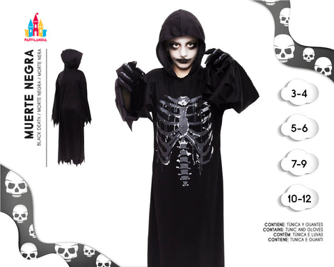 DISFRACE MUERTE NEGRA TALLA 3-4 24450