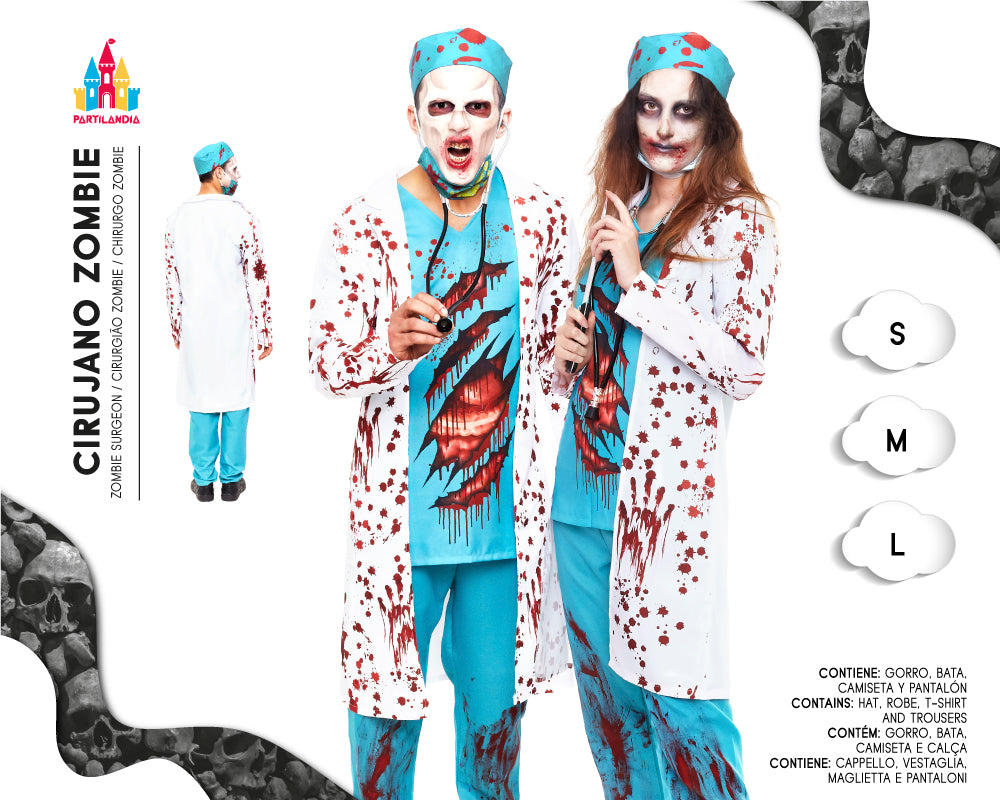DISFRACE CIRUJANO ZOMBIE TALLA  L 24456