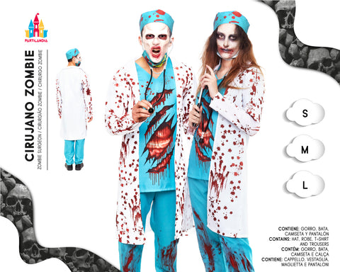 DISFRACE CIRUJANO ZOMBIE TALLA  L 24456