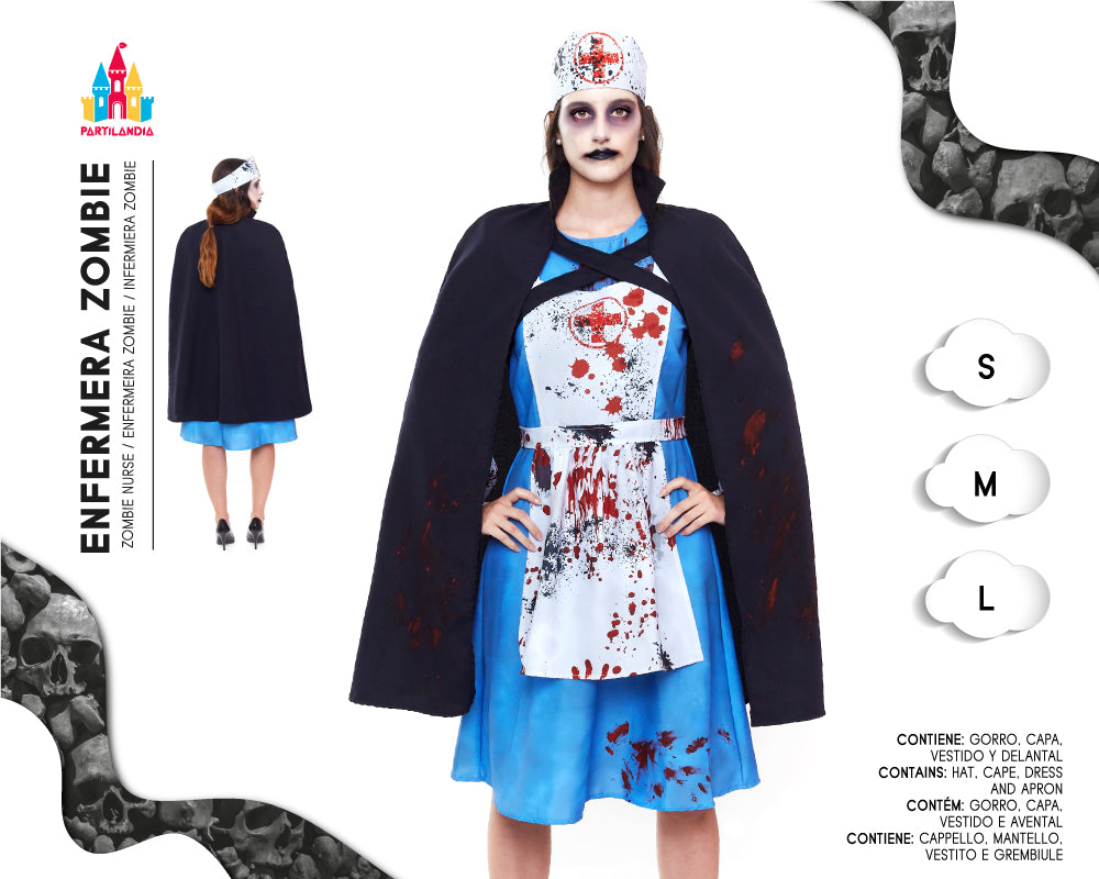 DISFRACE ENFERMERA ZOMBIE TALLA M 24462