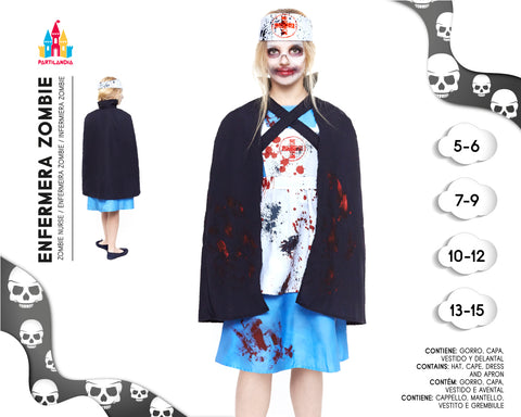 DISFARCE ENFERMERA ZOMBIE TALLA 7-9 24465