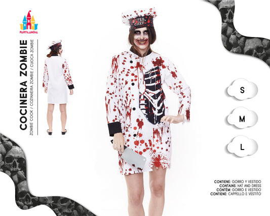 DISFRACE COCINERA ZOMBIE TALLA S 24475