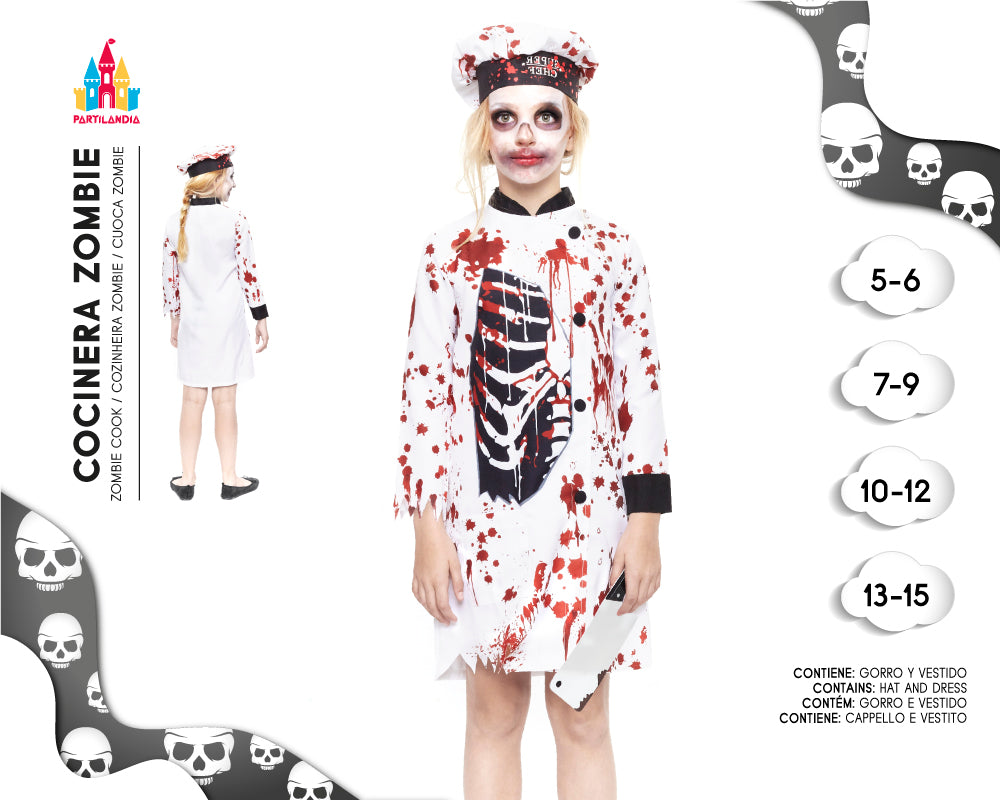 DISFRACE COCINERA ZOMBIE TALLA 13-15 24481