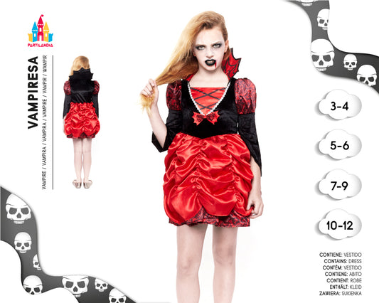 DISFRACE VAMPIRESA TALLA 7-9 24582