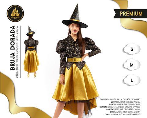 DISFRACE BRUJA DORADA TALLA M 24694