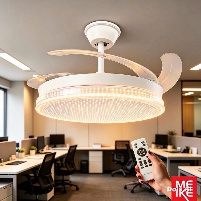 VENTILADOR DE TECHO LED CON PUNTITAS White Ø107 cm | Motor DC Ultra Silencioso