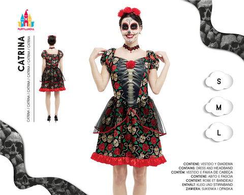 DISFRACE CATRINA  TALLA  S 25116