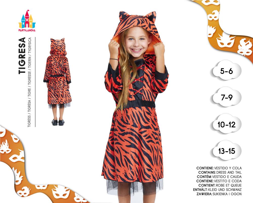 Disfraz de Tigresa Salvaje Infantil
