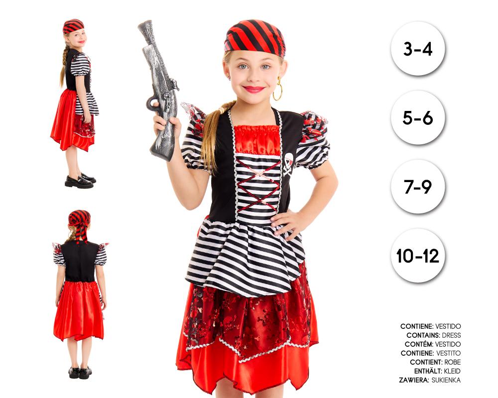Disfraz de Pirata Chica Elegante Infantil