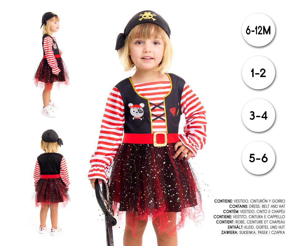 Disfraz de Pirata para Bebé Niña