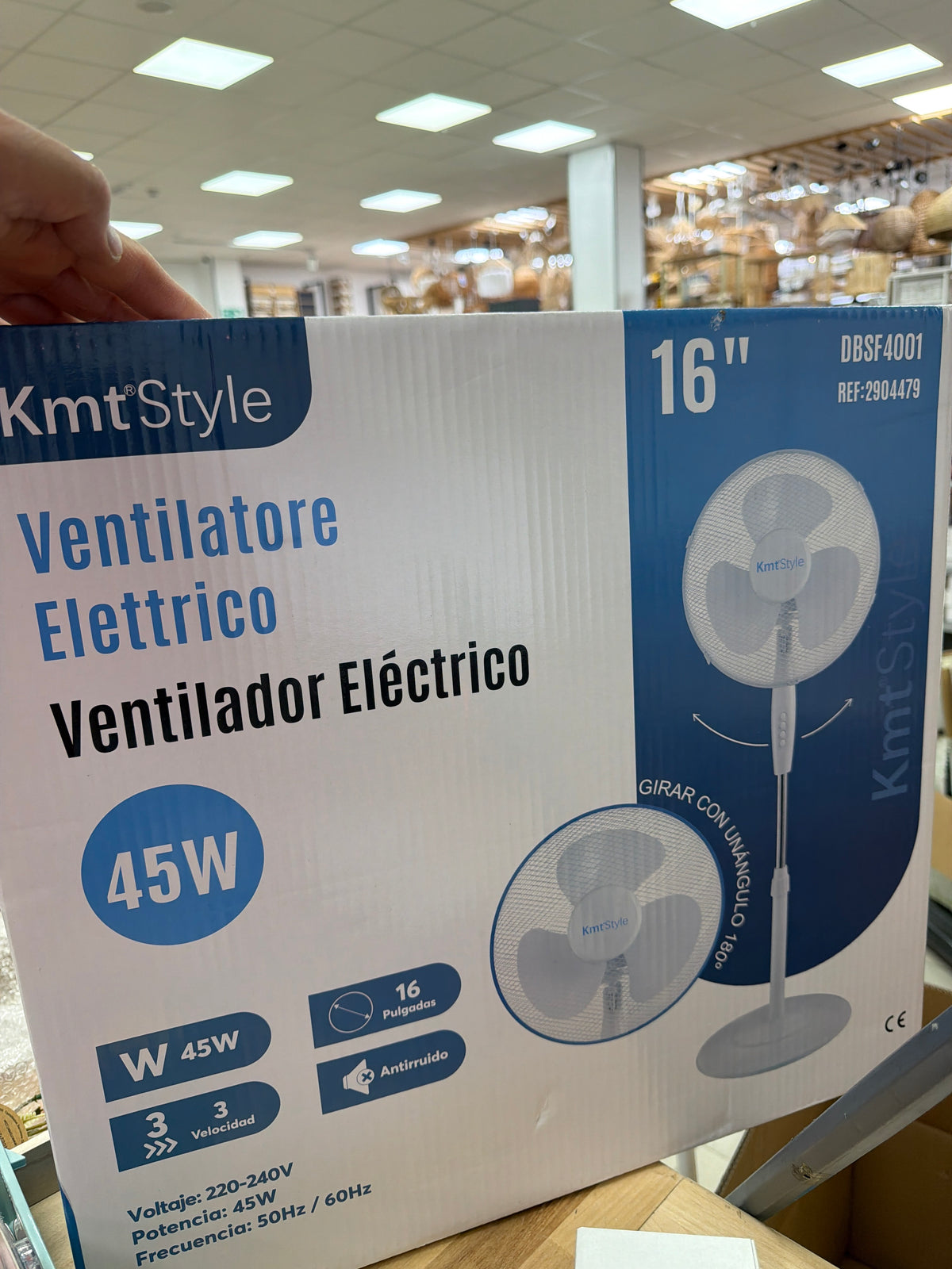 Aire zen ventilador electrónico 16” 45w calidad extra base pesada para hogar