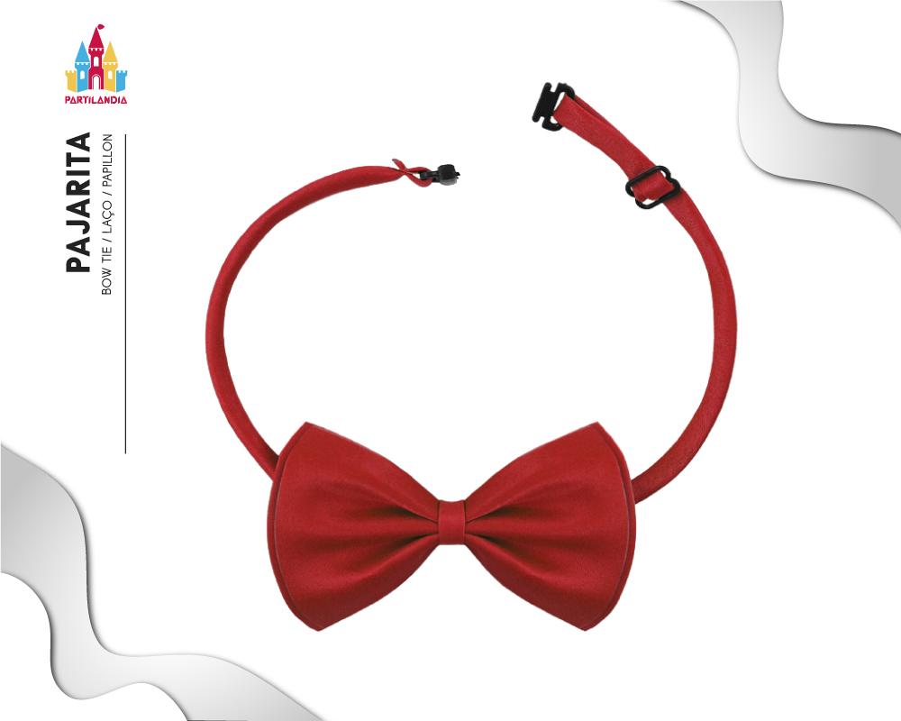Pajarita Roja Elegante para Disfraz y Eventos