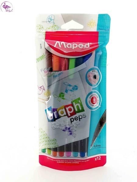 ROTULADOR GRAPH PEPS X12 COLORES STANDUP BOLSA MAPED
