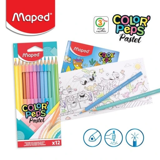 LAPICES DE 24 COLORES COLOR'PEPS. ESTUCHE DE MAPED